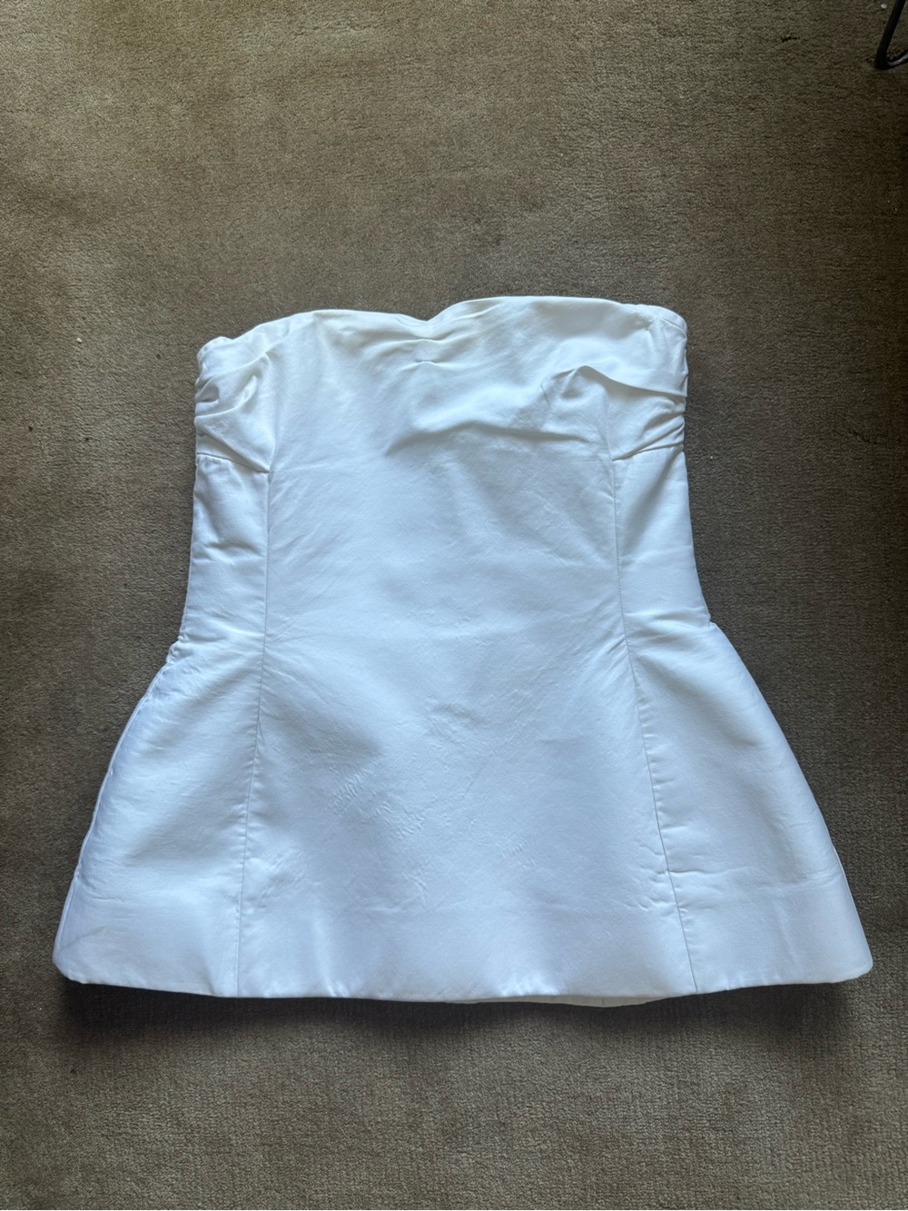KHAITE Strapless White Bodice Top